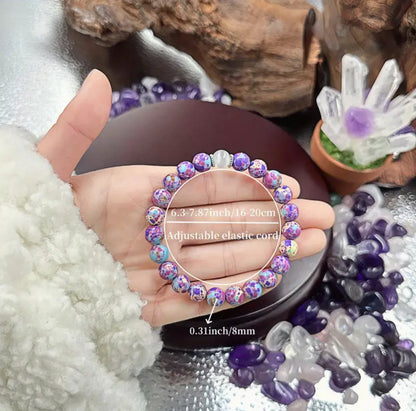 Natural Stone Bracelet with Marine Sedimentary Stone & Moonstone -Positivity, Energy Balancing - The Cool Collective AU