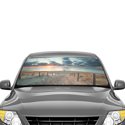 Ocean Sunrise Car Sun Shade Umbrella 58"x29" - The Cool Collective AU