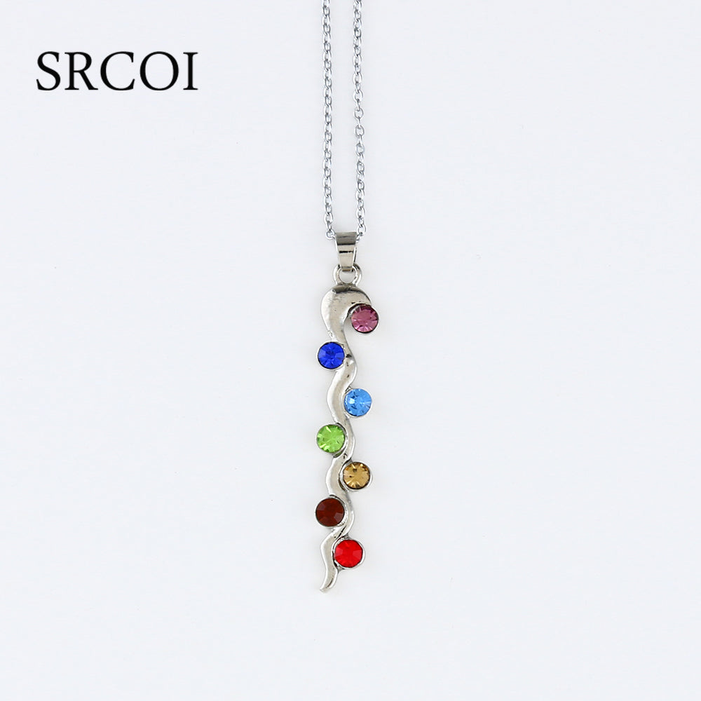 Reiki Chakra Pendant Necklace - 7 Crystal Beads & Healing Quartz - The Cool Collective AU