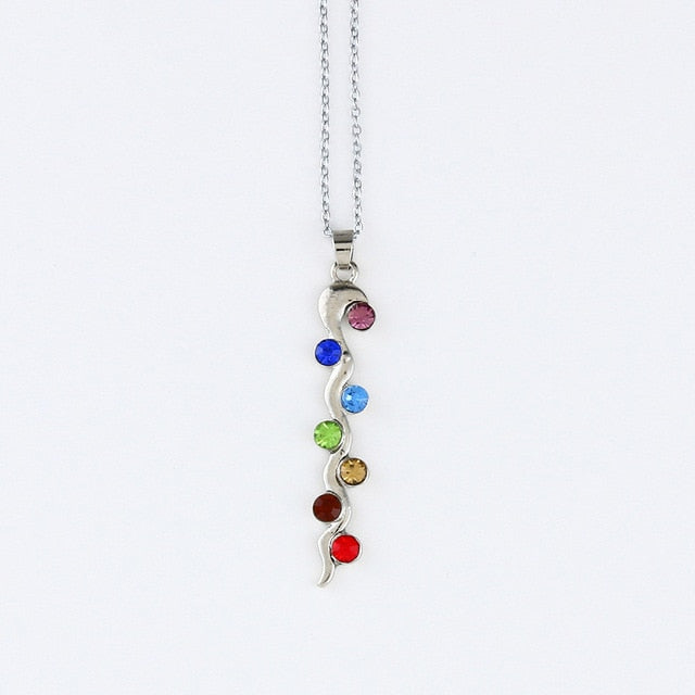 Reiki Chakra Pendant Necklace - 7 Crystal Beads & Healing Quartz - The Cool Collective AU