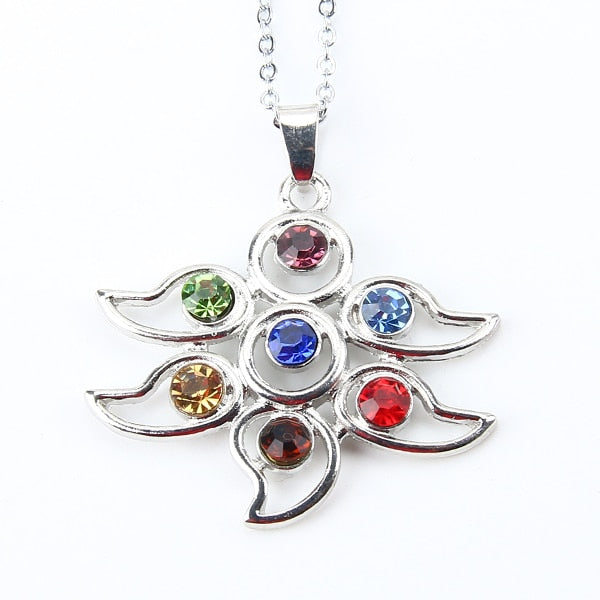 Reiki Chakra Pendant Necklace - 7 Crystal Beads & Healing Quartz - The Cool Collective AU