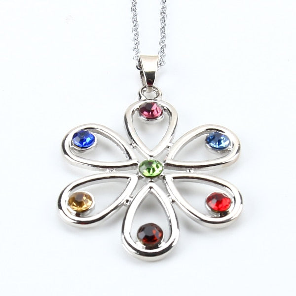 Reiki Chakra Pendant Necklace - 7 Crystal Beads & Healing Quartz - The Cool Collective AU