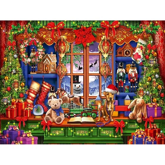 Diamond Painting Christmas Scenery - Mosaic Art Kit for Adults - The Cool Collective AU