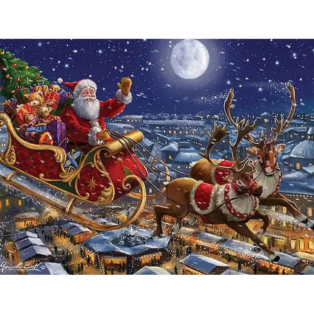Diamond Painting Christmas Scenery - Mosaic Art Kit for Adults - The Cool Collective AU