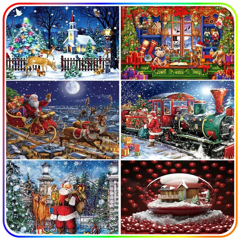 Diamond Painting Christmas Scenery - Mosaic Art Kit for Adults - The Cool Collective AU