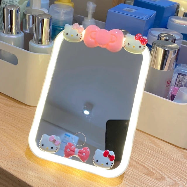 H e l l o  K i t t y LED Makeup Mirror – USB, Kawaii, Intelligent Light - The Cool Collective AU