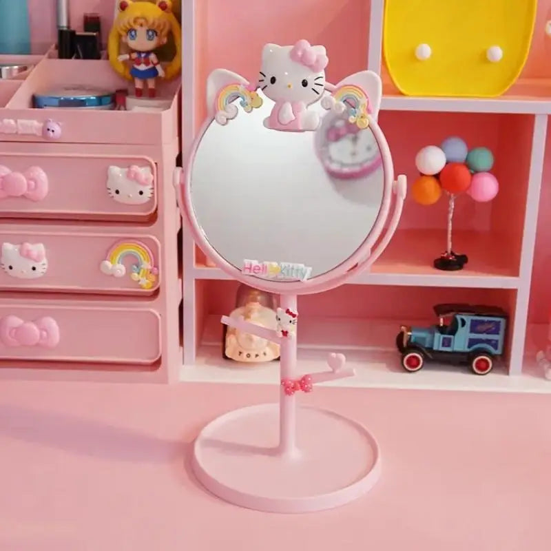 H e l l o  K i t t y LED Makeup Mirror – USB, Kawaii, Intelligent Light - The Cool Collective AU