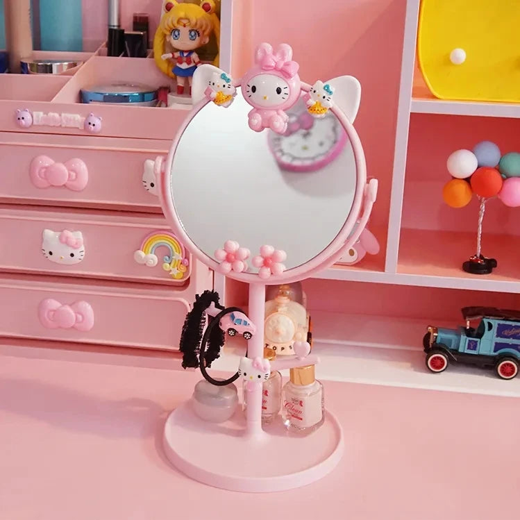 H e l l o  K i t t y LED Makeup Mirror – USB, Kawaii, Intelligent Light - The Cool Collective AU