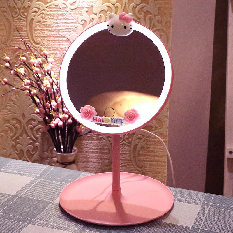 H e l l o  K i t t y LED Makeup Mirror – USB, Kawaii, Intelligent Light - The Cool Collective AU