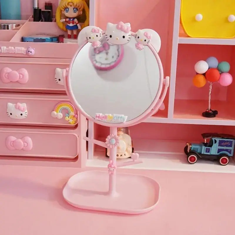 H e l l o  K i t t y LED Makeup Mirror – USB, Kawaii, Intelligent Light - The Cool Collective AU