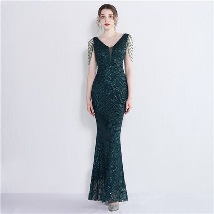 Sequin Fishtail Dress – Perfect for Performances, Events, or Evening Wear - The Cool Collective AU