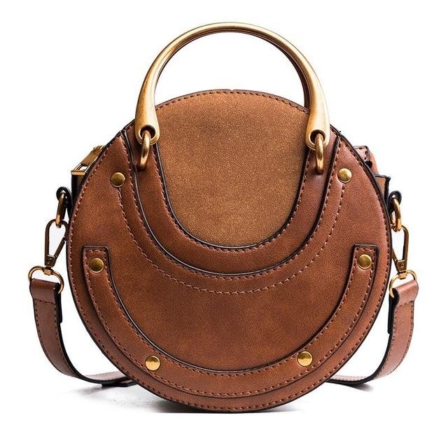 Retro Leather Mini Shoulder Bag for Women - Green