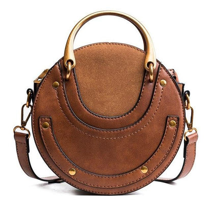 Retro Leather Mini Shoulder Bag for Women - Green