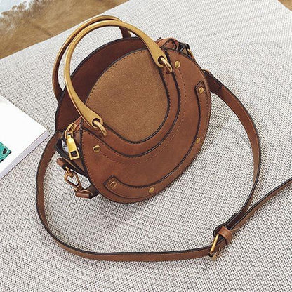 Retro Leather Mini Shoulder Bag for Women - Green
