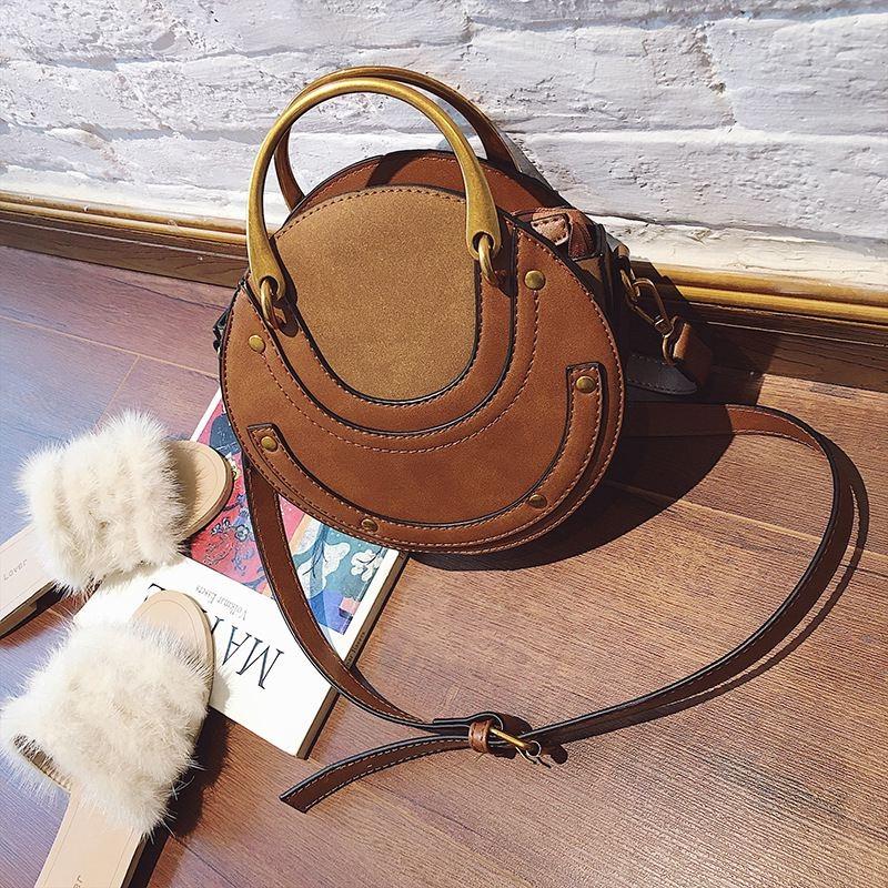 Retro Leather Mini Shoulder Bag for Women - Green