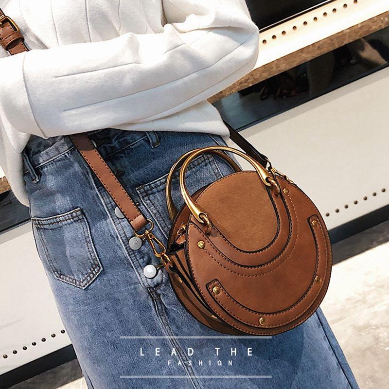 Retro Leather Mini Shoulder Bag for Women - Green