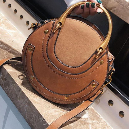 Retro Leather Mini Shoulder Bag for Women - Green