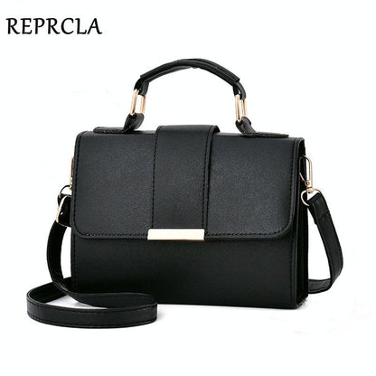 Women Small Leather Shoulder Bag - Flap Crossbody Messenger - Gray