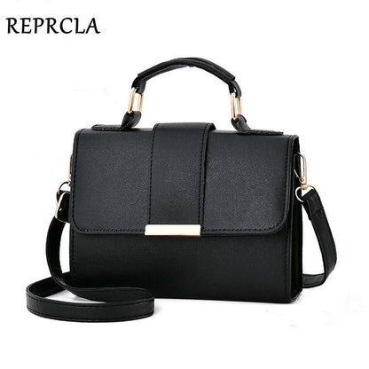 Women Small Leather Shoulder Bag - Flap Crossbody Messenger - Gray