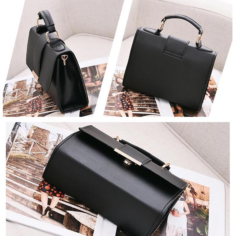 Women Small Leather Shoulder Bag - Flap Crossbody Messenger - Gray