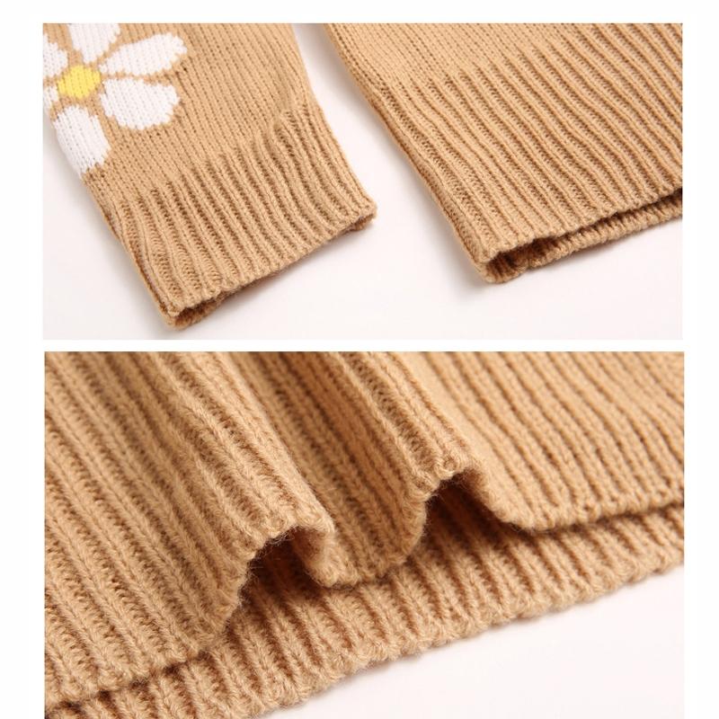 Autumn And Winter Female Knitted Cardigan College Style Sweater Jacket - Green - S