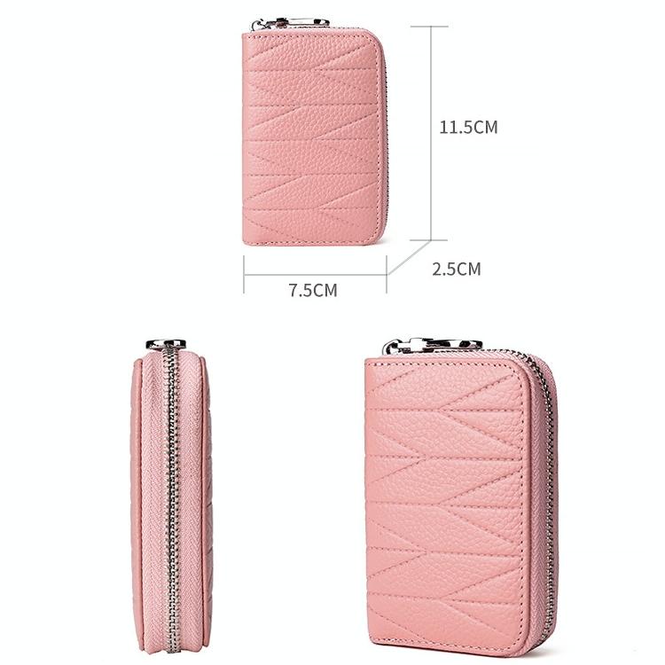Women Anti Magnetic Leather Rfid Wallet - Dark Blue