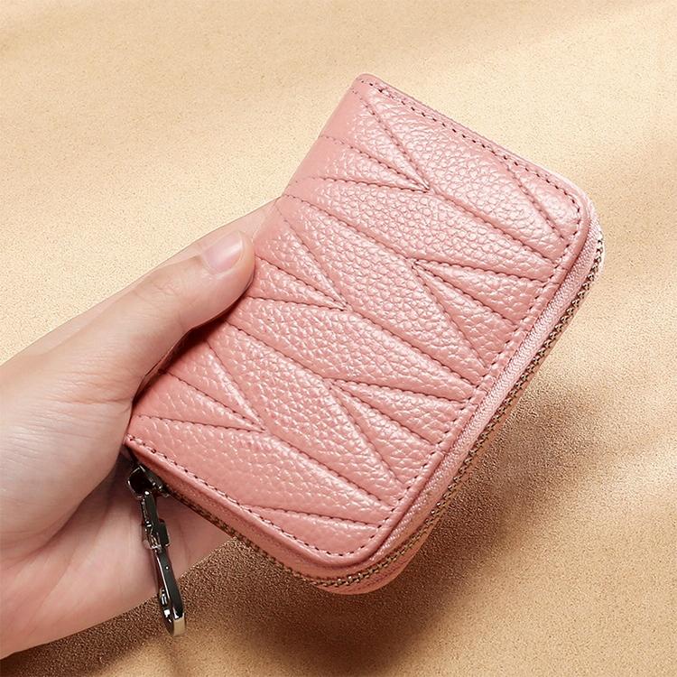 Women Anti Magnetic Leather Rfid Wallet - Dark Blue