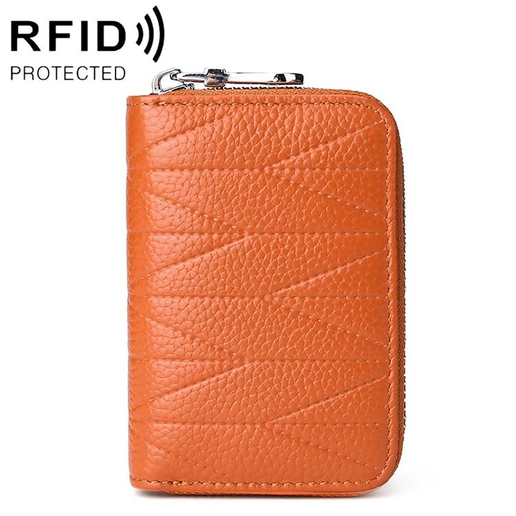Women Anti Magnetic Leather Rfid Wallet - Dark Blue