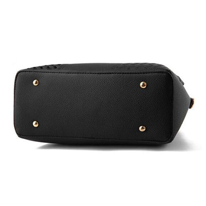 Simple Style Women Leather Crossbody Bag with Tassel Embroidery - Green