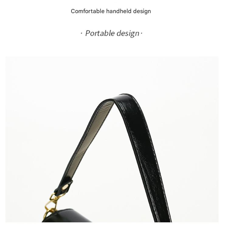 White Chic Saddle Crossbody Bag with Wide Guitar Strap - PU Leather
