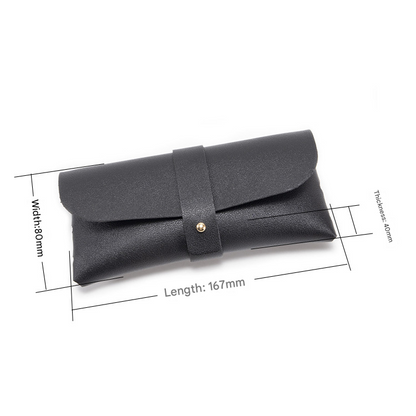 3-Piece Red Chic & Sleek PU Leather Soft Eyeglass Case - Protective Pouch for Sunglasses & Reading Glasses
