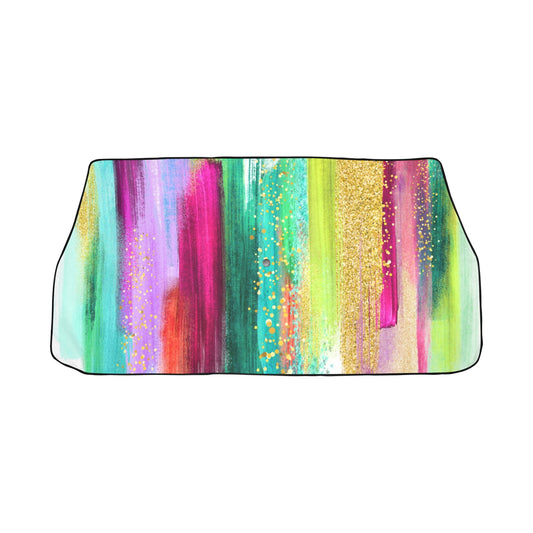 Watercolour Rainbow Car Sun Shade Umbrella 58"x29" - The Cool Collective AU