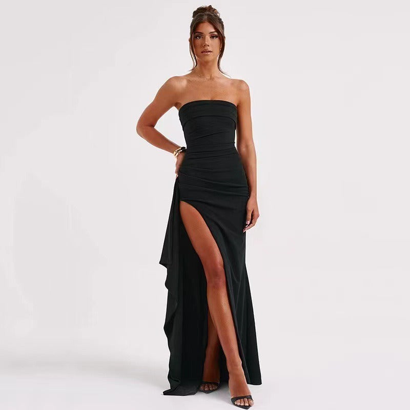 Women’s Strapless Evening Dress - Sexy Backless High-Slit Party Gown - The Cool Collective AU