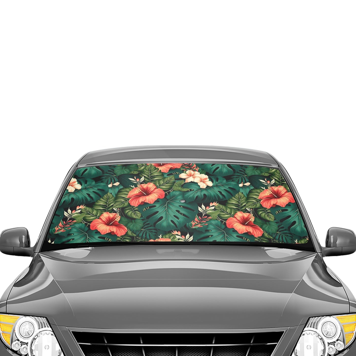 Tropical Leaves Car Sun Shade Umbrella 58"x29" - The Cool Collective AU