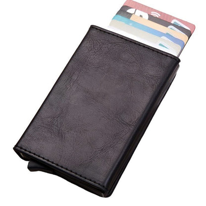 Aluminum Rfid Card Holder with Automatic Pop - up Function - Black - The Cool Collective AU