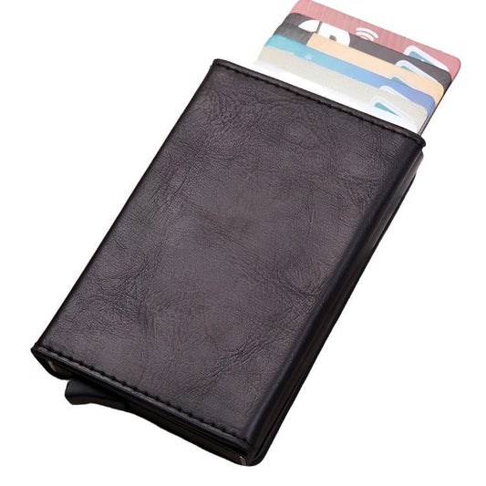 Aluminum Rfid Card Holder with Automatic Pop - up Function - Black - The Cool Collective AU