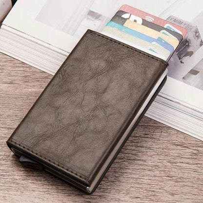 Aluminum Rfid Card Holder with Automatic Pop - up Function - Black - The Cool Collective AU