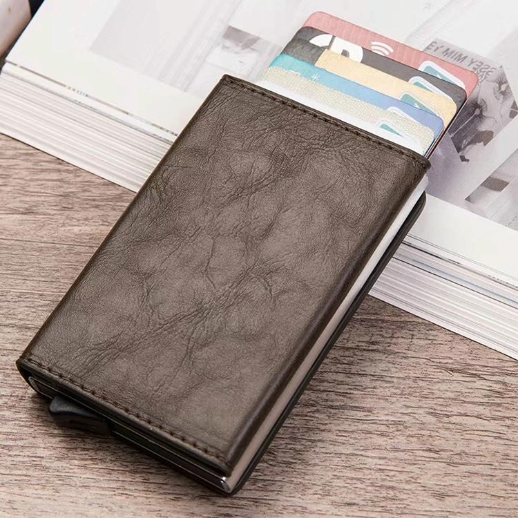 Aluminum Rfid Card Holder with Automatic Pop - up Function - Blue - The Cool Collective AU