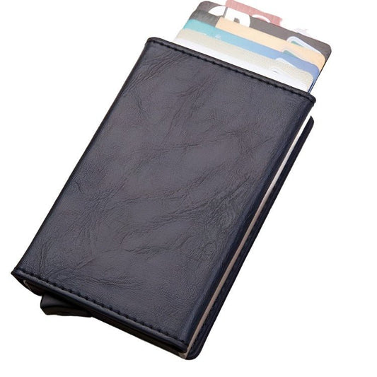 Aluminum Rfid Card Holder with Automatic Pop - up Function - Blue - The Cool Collective AU