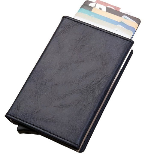 Aluminum Rfid Card Holder with Automatic Pop - up Function - Blue - The Cool Collective AU