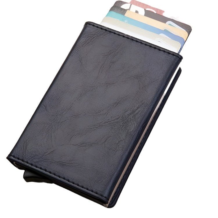Aluminum Rfid Card Holder with Automatic Pop - up Function - Carbon Fiber - The Cool Collective AU