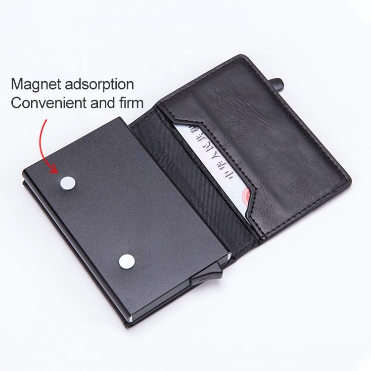 Aluminum Rfid Card Holder with Automatic Pop - up Function - Carbon Fiber - The Cool Collective AU