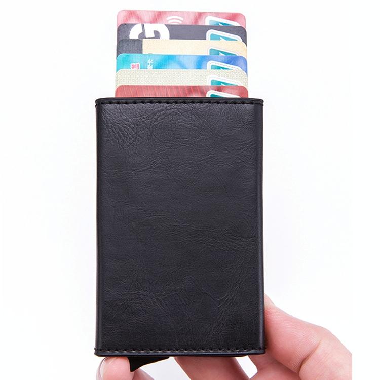 Aluminum Rfid Card Holder with Automatic Pop - up Function - Carbon Fiber - The Cool Collective AU
