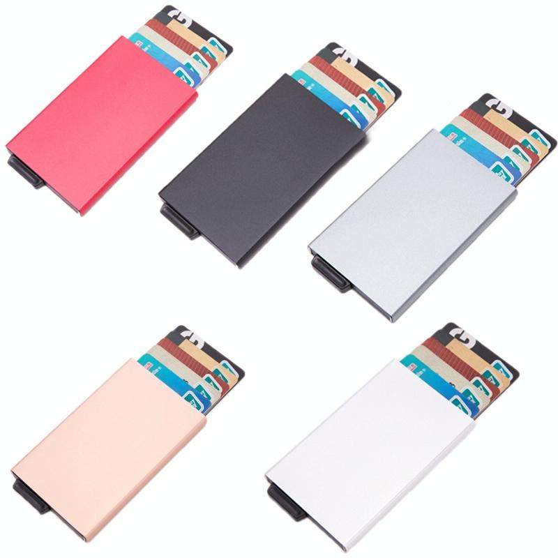 Automatic Eject Rfid Blocking Aluminum Card Wallet - Red - The Cool Collective AU