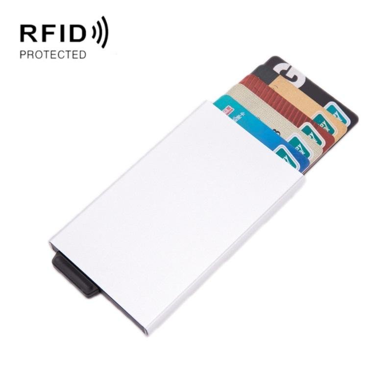 Automatic Eject Rfid Blocking Aluminum Card Wallet - Red - The Cool Collective AU