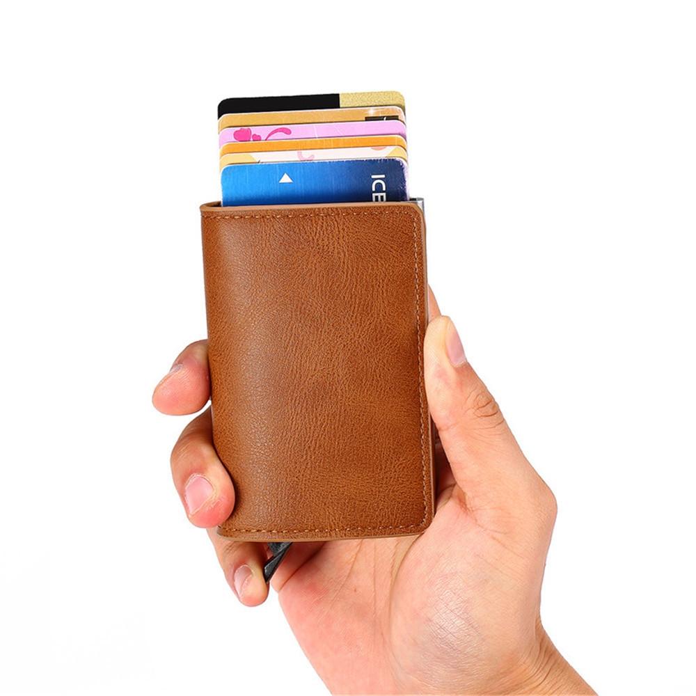 Automatic Rfid Blocking Card Holder with Coin Pocket - Red - The Cool Collective AU
