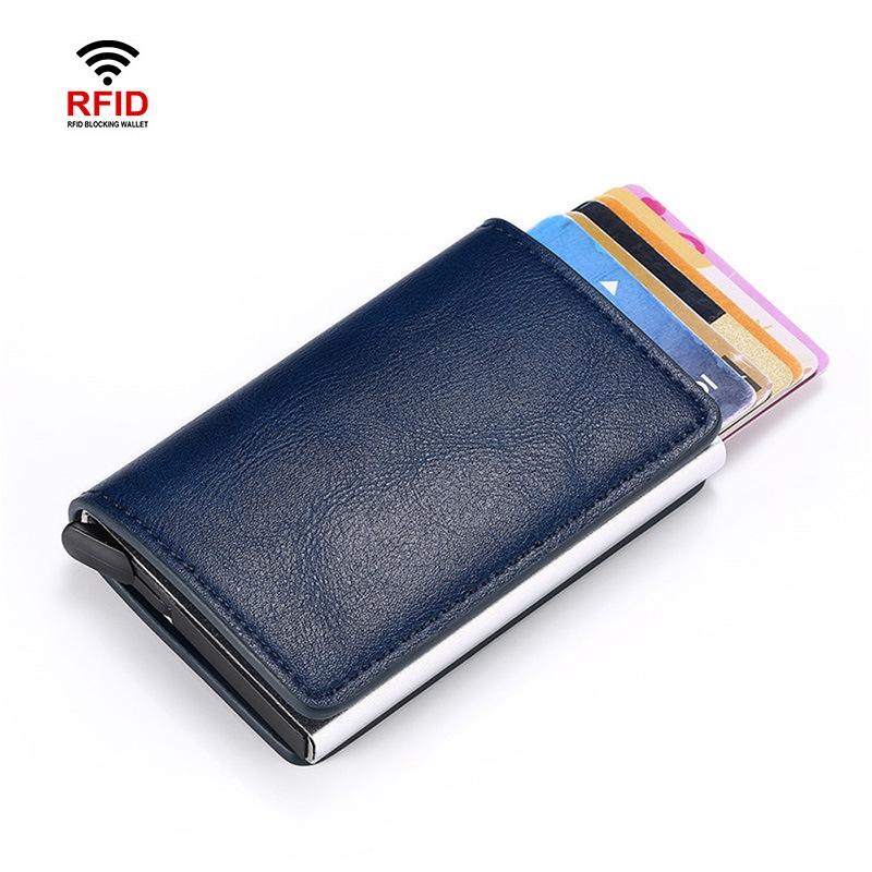 Automatic Rfid Blocking Card Holder with Coin Pocket - Red - The Cool Collective AU