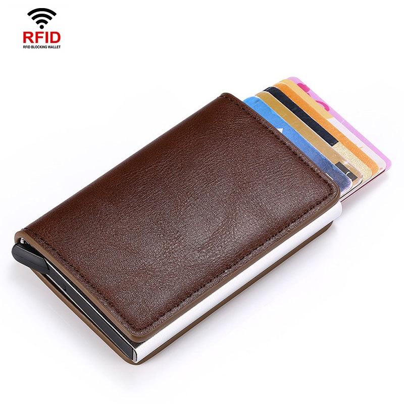 Automatic Rfid Blocking Card Holder with Coin Pocket - Red - The Cool Collective AU