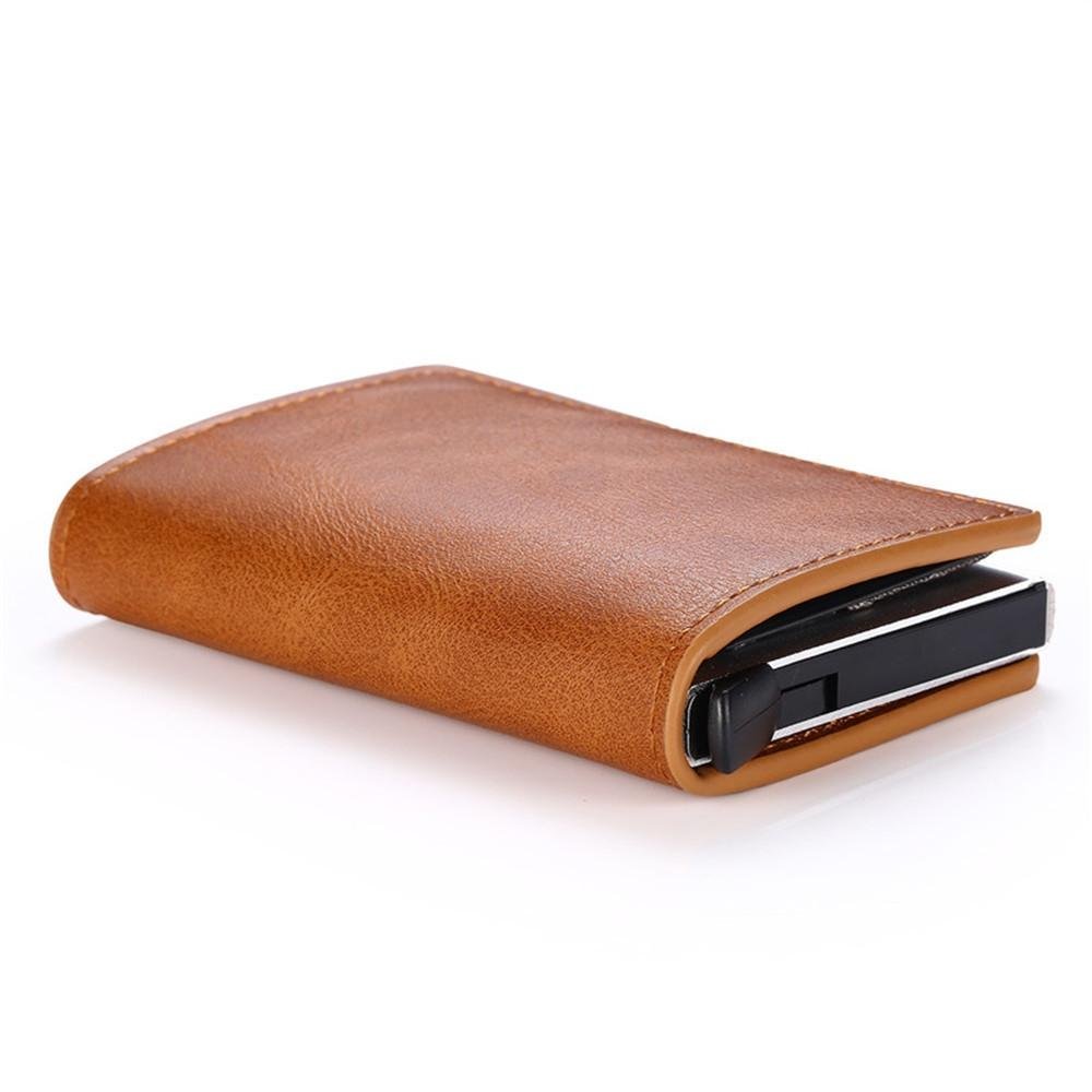 Automatic Rfid Blocking Card Holder with Coin Pocket - Red - The Cool Collective AU