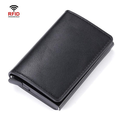 Automatic Rfid Blocking Card Holder with Coin Pocket - Red - The Cool Collective AU